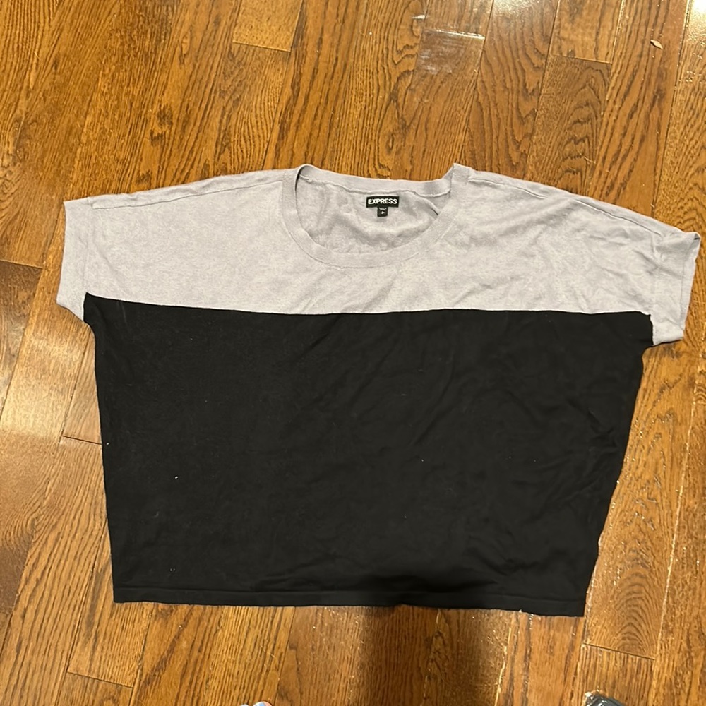 2/$15. EXPRESS Loose Fitting Short Sleeve Crop Sweater - Very Good Condition